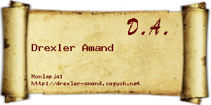 Drexler Amand névjegykártya
